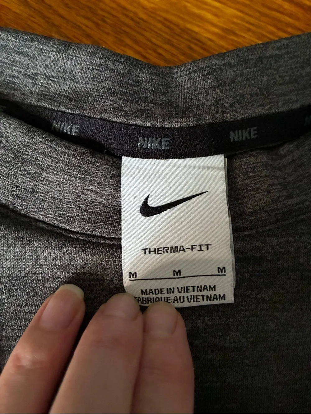 Nike Charcoal Gray and Black Men’s Therma/Fit Crew Sweatshirt